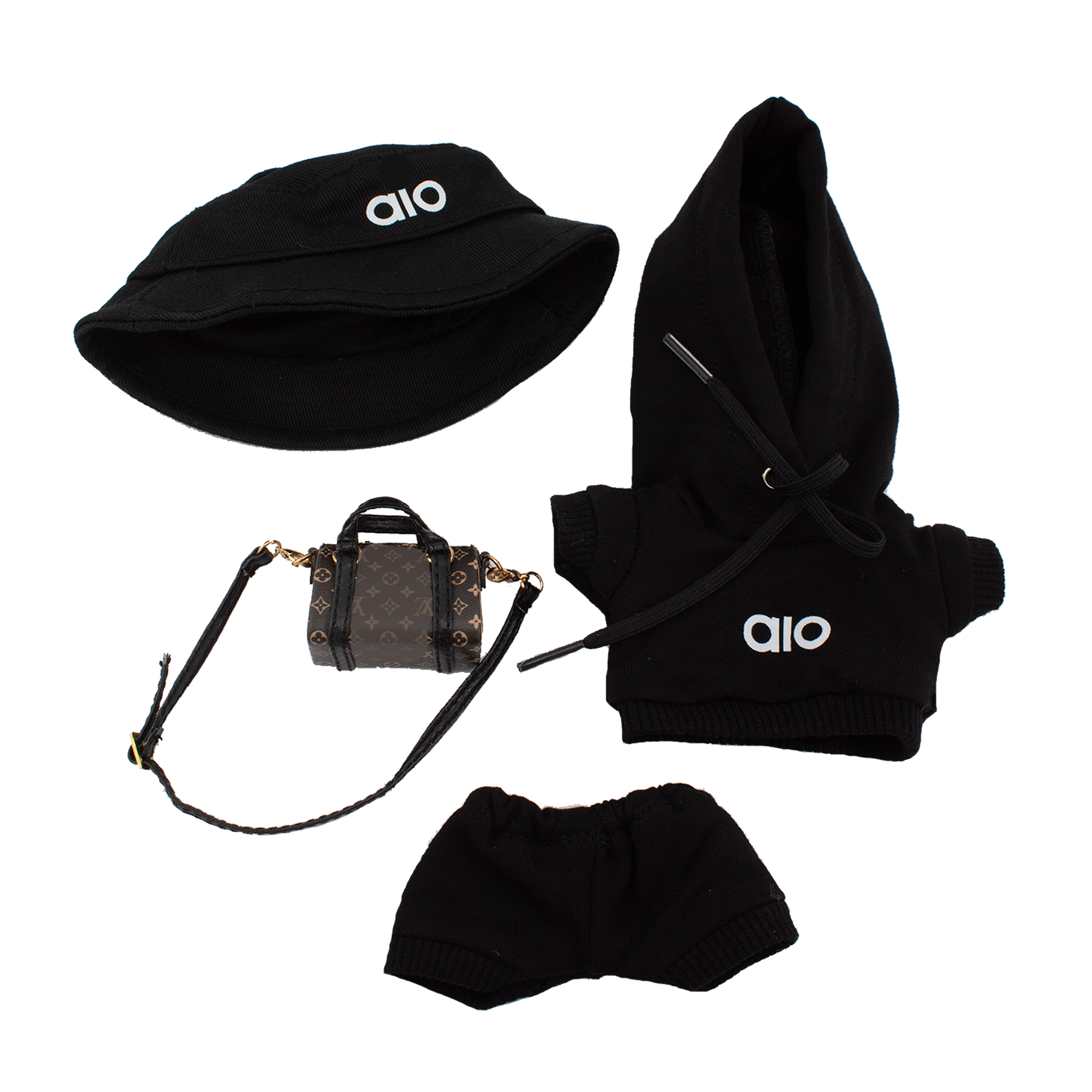Black Label Set | 4 Piece Streetwear Outfit | Living with Labubu ...