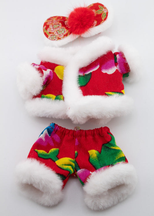 Lunar Chinese New Year Boy Flower Outfit